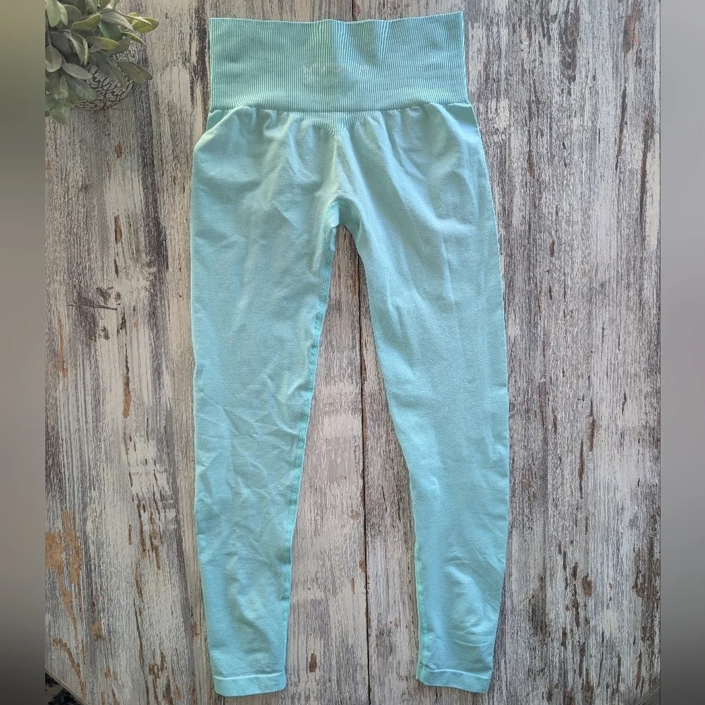NVGTN Seamless Leggings Mint Green Womens Medium - Picture 5 of 7